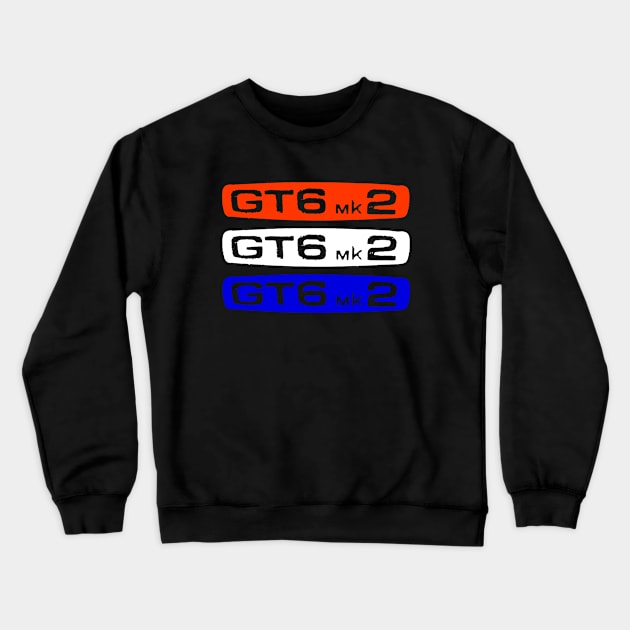 Triumph GT6 Mk2 classic 1960s sports car emblem red white blue Crewneck Sweatshirt by soitwouldseem